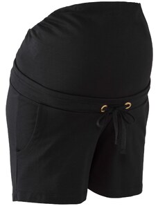 bonprix Tehotenské šortky s gumičkou, farba čierna