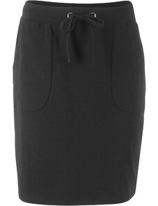 bonprix Strečová sukňa so šnúrkou, farba čierna