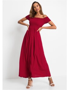bonprix Šaty s riasením, farba červená, rozm. 40
