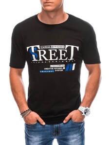 Buďchlap Jedinečné čierne tričko s nápisom street S1894
