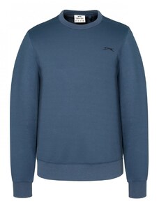 Slazenger Fleece Crew Sweater Mens Steel Blue
