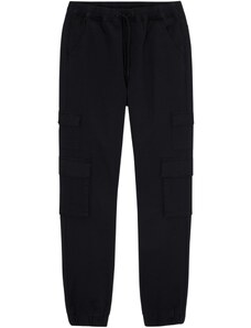 bonprix Chlapčenské džínsy so šnúrkami a vreckami, Regular Fit, farba čierna