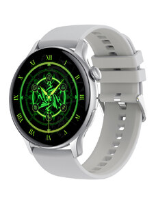 Smart hodinky Madvell Talon s volaním cez bluetooth strieborné so šedým silikónovým remienkom