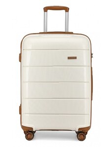 Konofactory Biely prémiový plastový kufor s TSA zámkom "Majesty" - veľ. M, L, XL