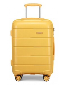 Konofactory Žltý prémiový plastový kufor s TSA zámkom "Solid" - veľ. M, L