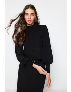 Trendyol Collection Pletený sveter s čiernym stojačikom