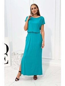 Kesi Viscose dress with pockets turquoise