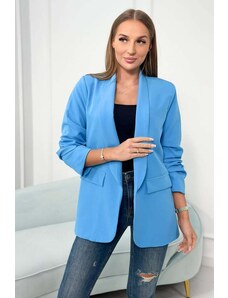 Kesi Elegant blazer with lapels grey-turquoise