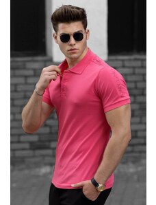 Madmext Men's Powder Printed Shoulder Polo T-Shirt 4585