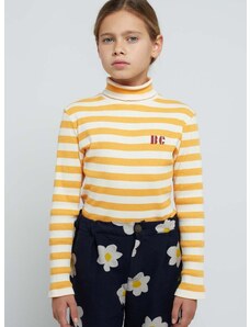Detské tričko s dlhým rukávom Bobo Choses žltá farba, vzorovaný