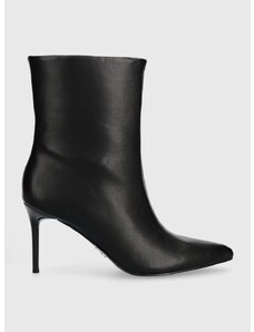 Členkové topánky Steve Madden Lyricals dámske, čierna farba, na vysokom podpätku, SM11002592