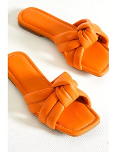 Capone Outfitters Capone Flat Heeled Orange Women's Slippers