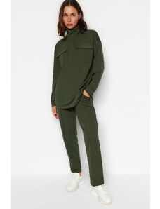 Trendyol Green Pocket Detailed Knitted Tracksuit Set