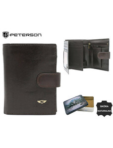 Peterson Pánska kožená peňaženka PTN 22308L-VT ČIERNA