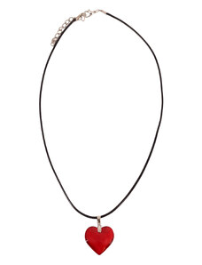 Fashion Jewellery Náhrdelník s príveskom - srdiečko red