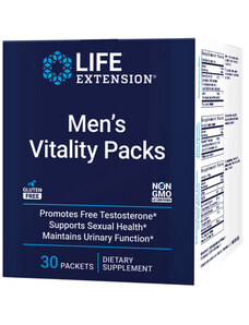 Life Extension Men's Vitality Packs 30 x balenie po 3 ks, kapsule + softgel