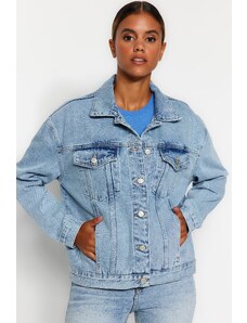 Trendyol Collection Svetlomodrá džínsová bunda