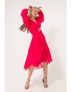 Lafaba Večerné a plesové šaty - Ružová - Línia A
