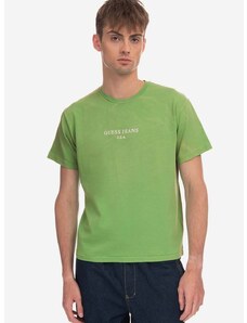 Guess U.S.A. Bavlnené tričko Guess Vintage Logo Tee M3GI00.KBB50-F8DT, zelená farba, s potlačou