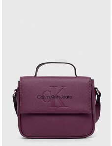 Kabelka Calvin Klein Jeans fialová farba, K60K610829