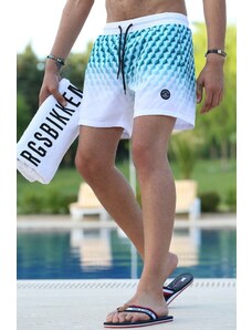 Madmext Basic Green Beach Shorts With Pocket 5778