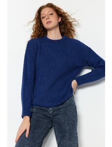 Trendyol Collection Základný pletený sveter Saks Wide Fit s mäkkou textúrou