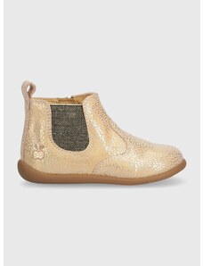 Detské semišové topánky chelsea Pom D'api béžová farba