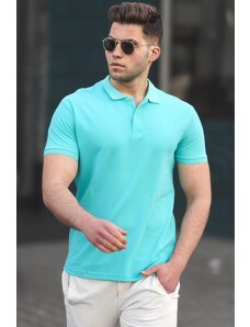 Madmext Turquoise Basic Polo Neck Men's T-Shirt 5101