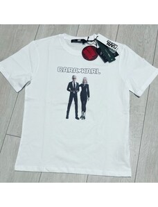 Michael Kors Karl Lagerfeld tričko biele x CARA