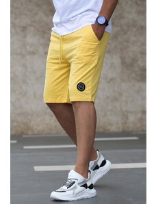 Madmext Ripped Detailed Yellow Casual Shorts 2923