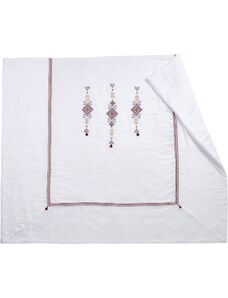 bonprix Deka s výšivkou, farba biela, rozm. jednolôžková posteľ s čelom pri nohách 140/210 cm