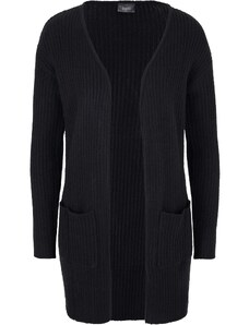 bonprix Pletený sveter v širokej vrúbkovanej štruktúre, farba čierna, rozm. 48/50