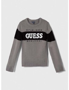 Detský sveter Guess šedá farba