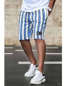 Madmext Striped Sax Casual Shorts 2915