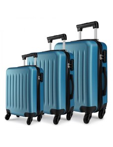 Konofactory Modrá sada 3 odolných plastových kufrov "Defender" - veľ. M, L, XL
