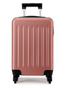 Konofactory Zlato-ružový odolný plastový cestovný kufor "Defender" - veľ. M, L, XL