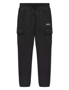 Detské nohavice Levi's čierna farba, jednofarebné