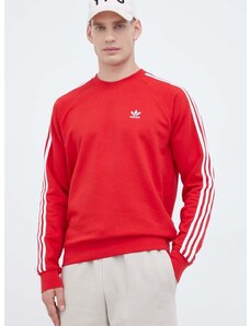 Mikina adidas Originals pánska, červená farba, s nášivkou