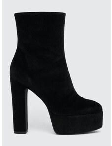 Členkové topánky Pinko Shumann dámske, čierna farba, na podpätku, 102320 A1D3 Z99