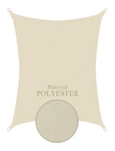 anndora Slnečná clona 3x4m Polyester — krémová
