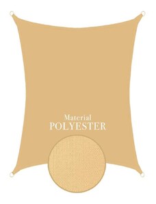 anndora Slnečná clona 3x4m Polyester — piesková