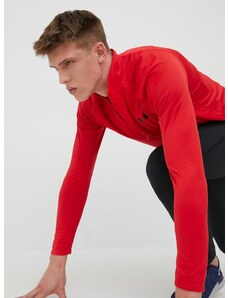 Tričko s dlhým rukávom Under Armour 1328495.602 pánske, červená farba, jednofarebné