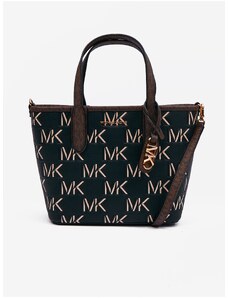 Brown-Black Women's Patterned Leather Handbag 2in1 Michael Kors Open To - Women