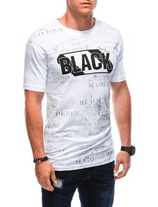 Buďchlap Jedinečné biele tričko s nápisom BLACK S1903