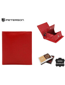 Peterson Dámska kožená peňaženka PTN RD-230-GCL RED