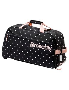 Cestovná taška Meatfly Gail čierna/ružové bodky