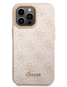Apple iPhone 14 Pro Guess PC/TPU 4G Metal Camera Outline Case pink GUHCP14LHG4SHP