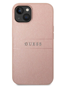 Apple iPhone 14 Guess PU Leather Saffiano Abdeckung pink GUHCP14SPSASBPI