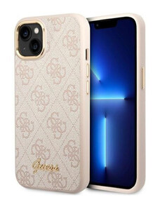 Apple iPhone 14 Guess PC/TPU 4G Metal Camera Outline Case pink GUHCP14SHG4SHP