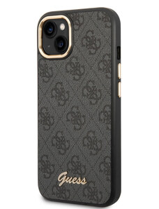 Apple iPhone 14 Pro Max Guess PC/TPU 4G Metal Camera Outline Case schwarz GUHCP14XHG4SHK
